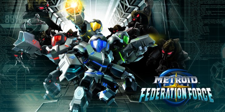Galactic Federation Marines posing for cover of Metroid Prime: Federation Force.