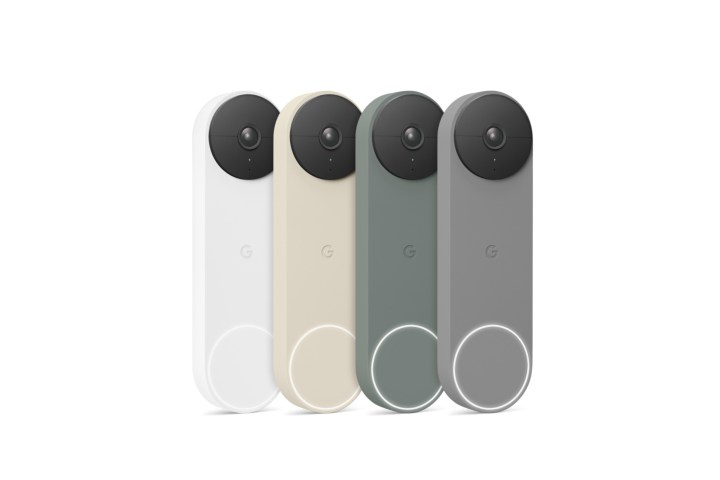 I vari colori del modello Nest Doorbell 2021.