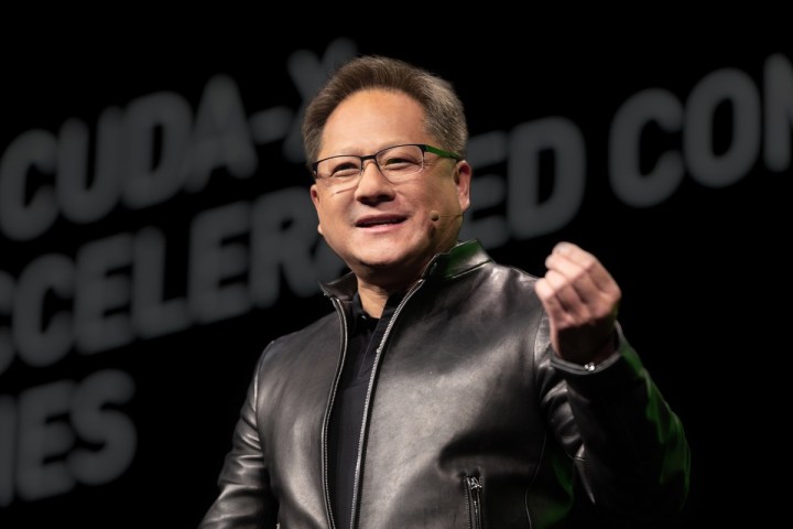NVIDIA CEO Jensen Huang on stage.