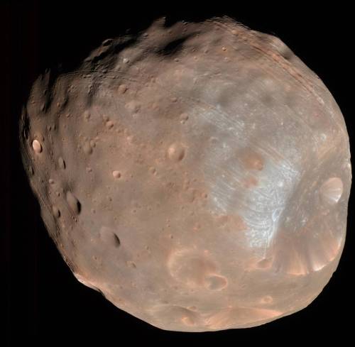 Phobos taken by the High Resolution Imaging Science Experiment camera.