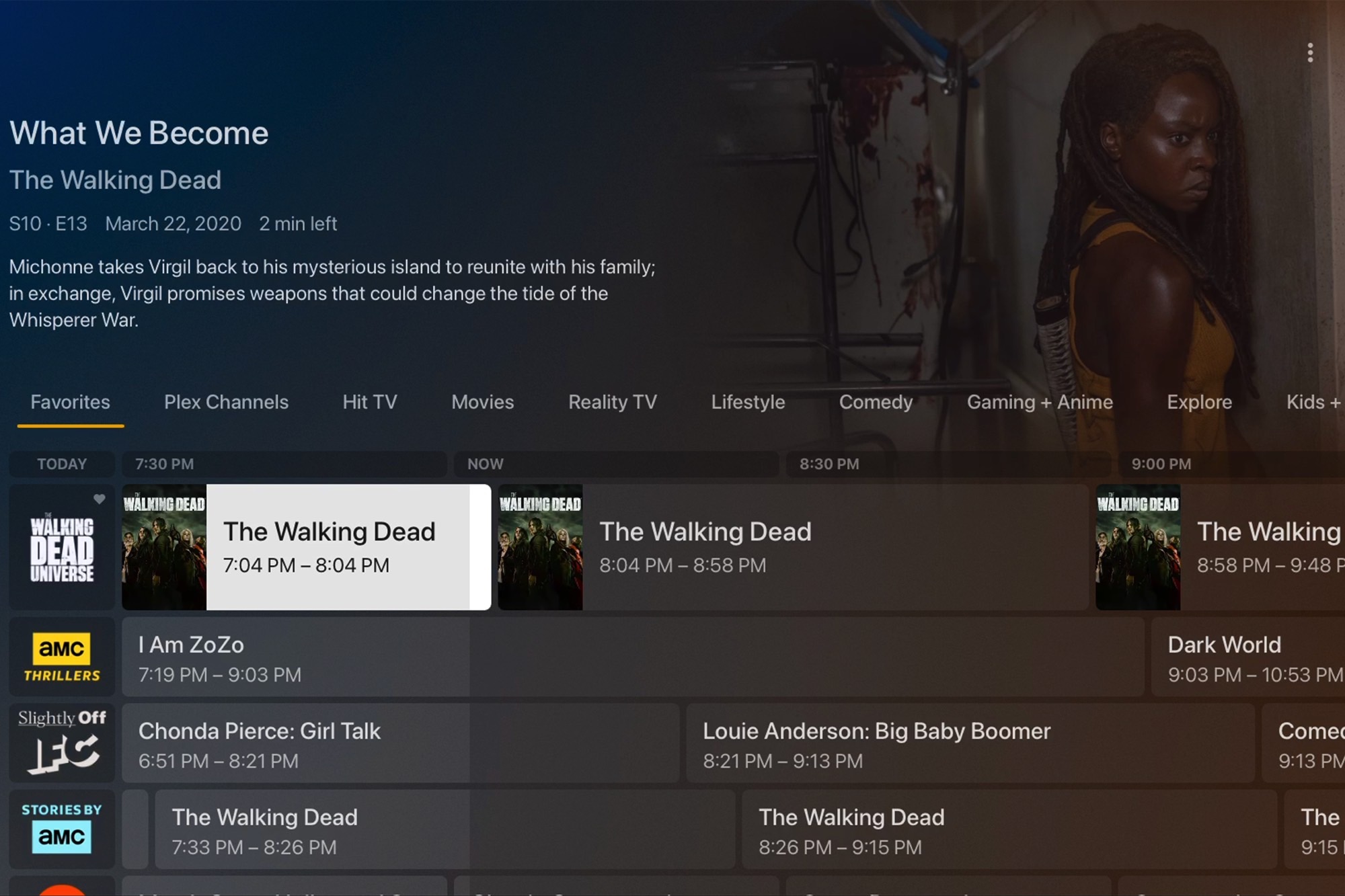 plex modern visual experience layout live tv guide