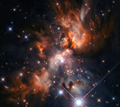 Image from the NASA/ESA Hubble Space Telescope features AFGL 5180, a beautiful stellar nursery located in the constellation of Gemini.