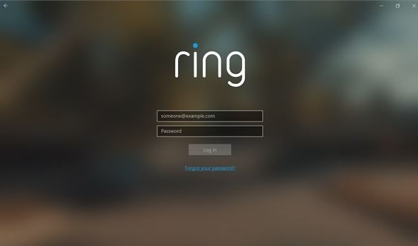 A Ring login page.