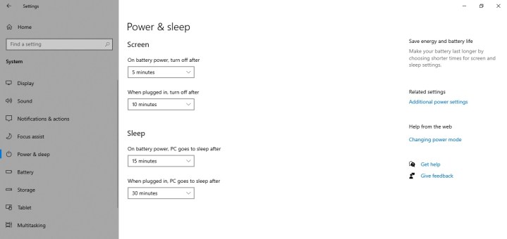 How to reduce sleep timer on Windows 10.