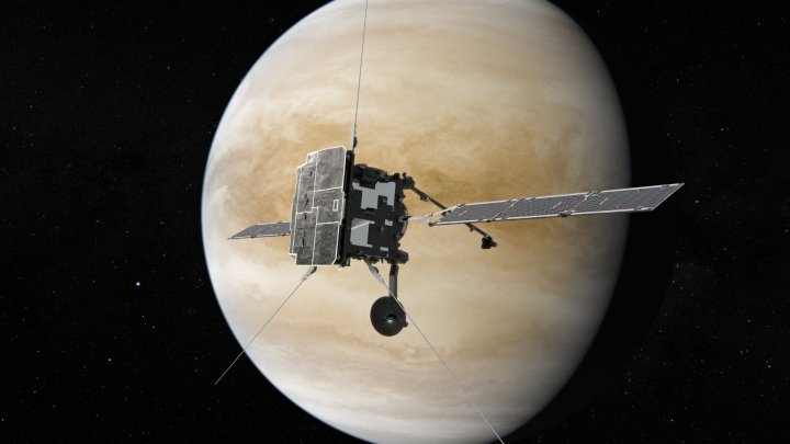 Artist impression of Solar Orbiter during its second flyby of the planet.