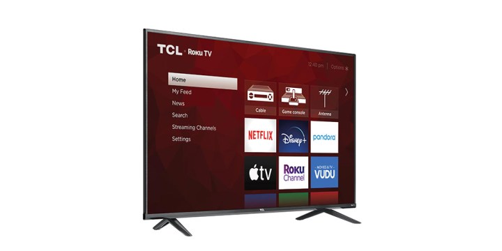 TCL 55-inch 4 Series 4K TV on a white background.