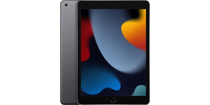 2021 Apple iPad 10.2 em um fundo branco.