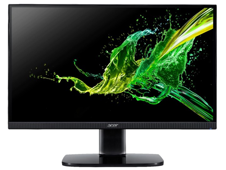 The 24-inch Acer KA242Y bi LCD monitor with a splash of color on the screen.