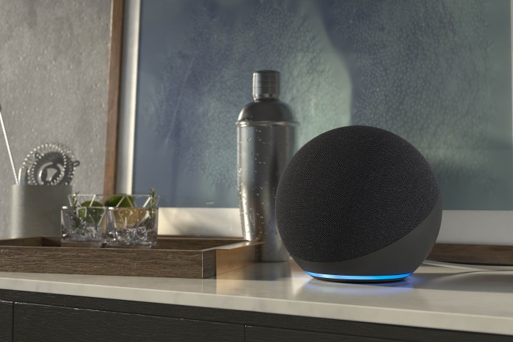 A must buy Amazon Echo Black Friday 2021 sitting on a side table