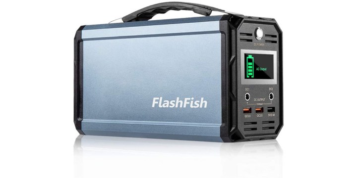 Gerador solar FF Flashfish 300W em um fundo branco.