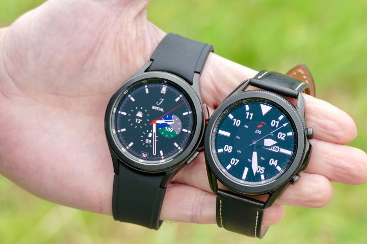 Galaxy Watch 4 Classic (left) and Galaxy Watch 3 (right)