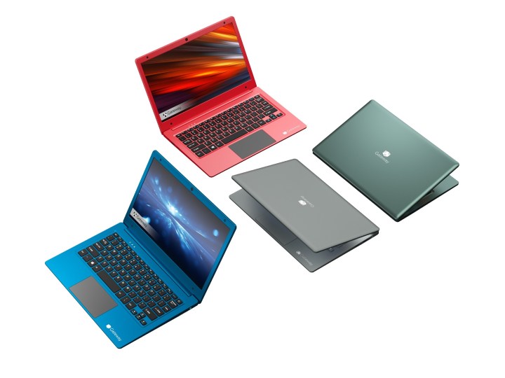 Gateway 11.6-inch Ultra Slim Notebook GWTN116-3BK laptop in multiple colors.