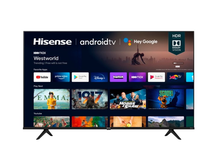 Hisense 70A6G 70-inch 4K UHD Android Smart TV product image with Android TV UI.