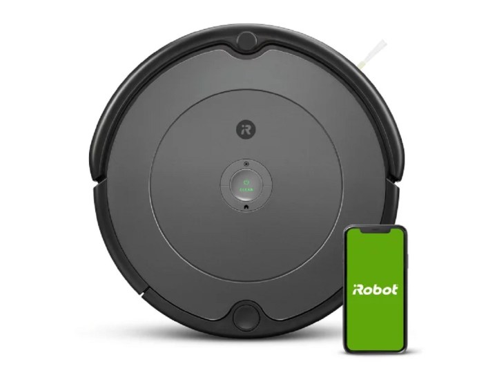 The iRobot Roomba 676 robot vacuum with its app.