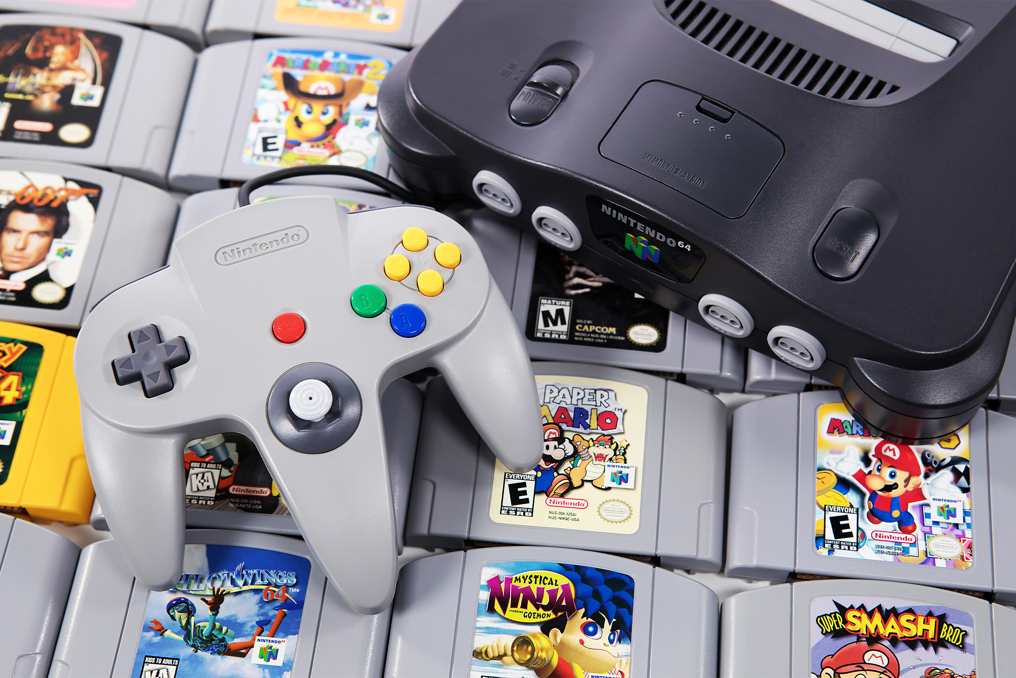 Consola e jogos Nintendo 64.