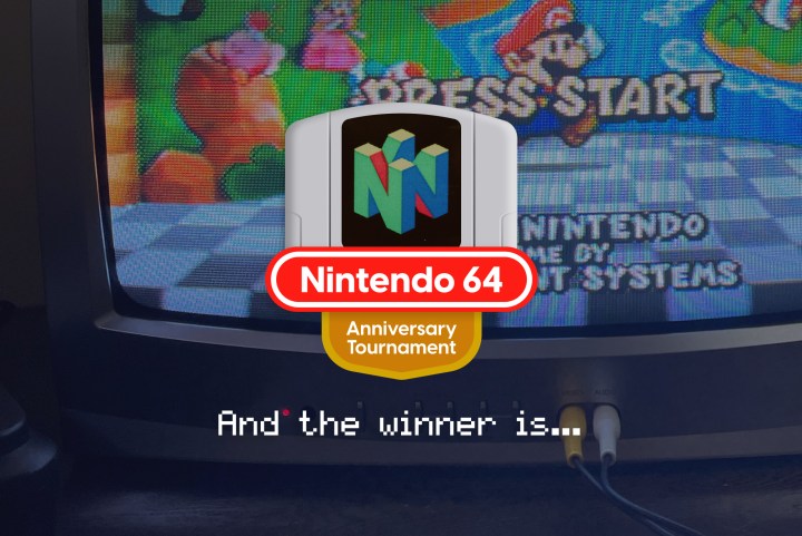 N64 tournament Winner badge with text that reads "And the winner is..."