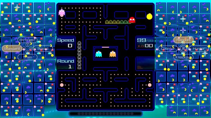 Board littered with pellets in Pac-Man 99.