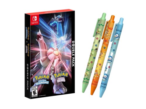 Pokemon Brilliant Diamond Shining Pearl Double Pack with exclusive pens set.