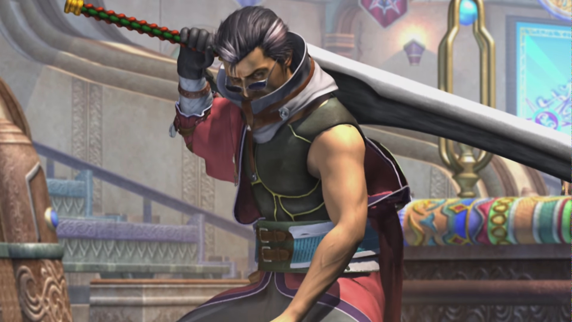 Auron looking super cool with his sword.