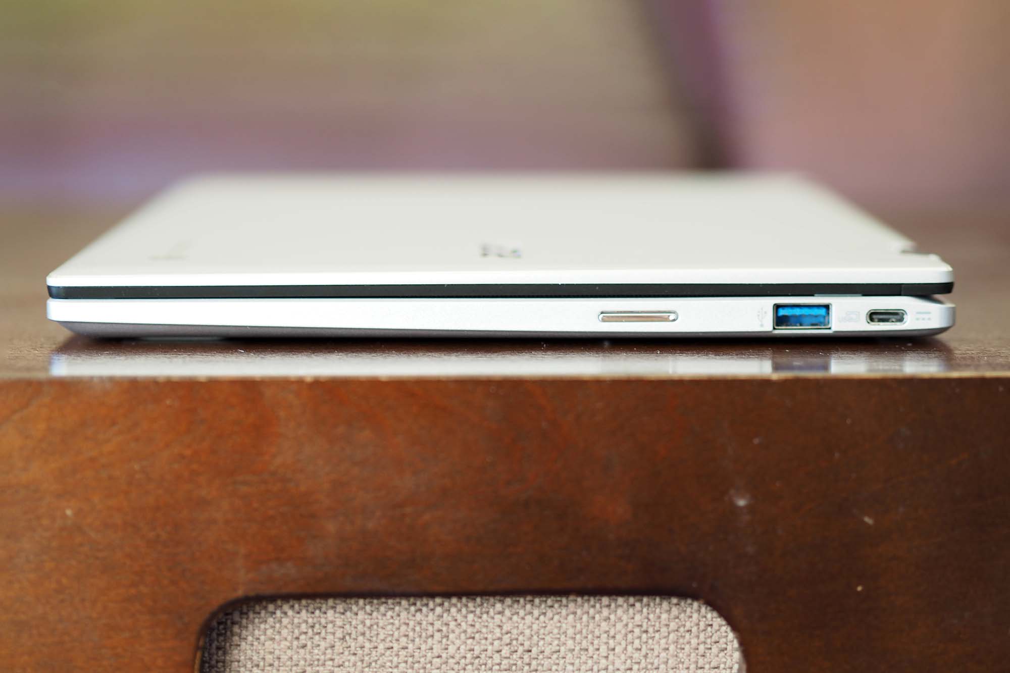 Plug-ins and ports on the right side of the Acer Chromebook Spin 514.