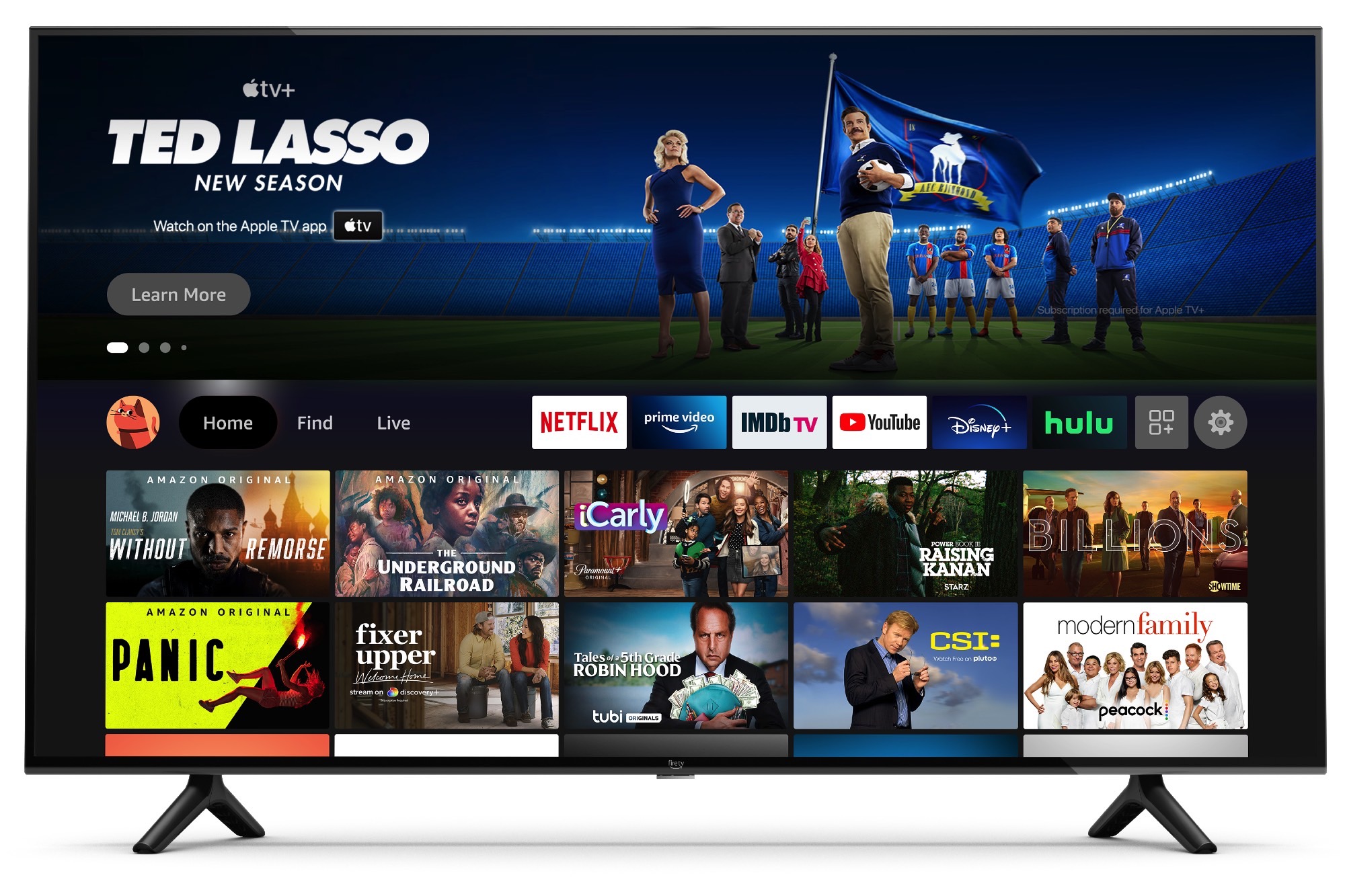 Amazon Fire TV Série 4 4K HDR TV.