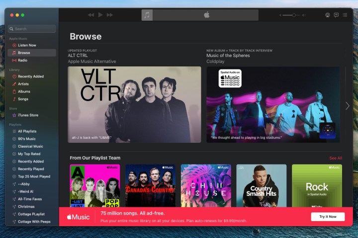 Apple Music Browse screen. 