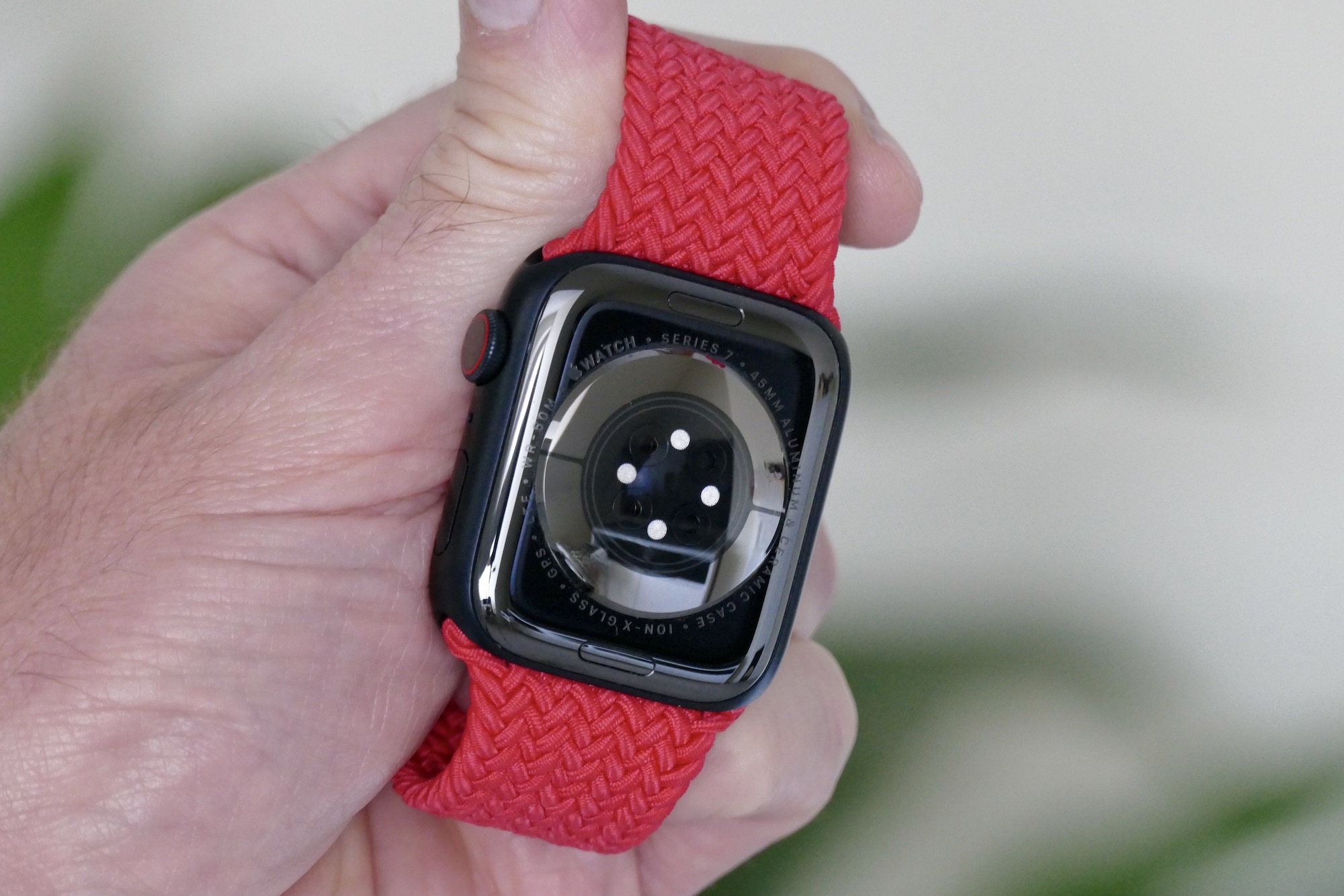 Apple Watch Series 7 case back.