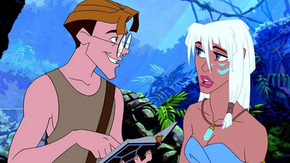 Milo and Kida in "Atlantis: The Lost Empire."