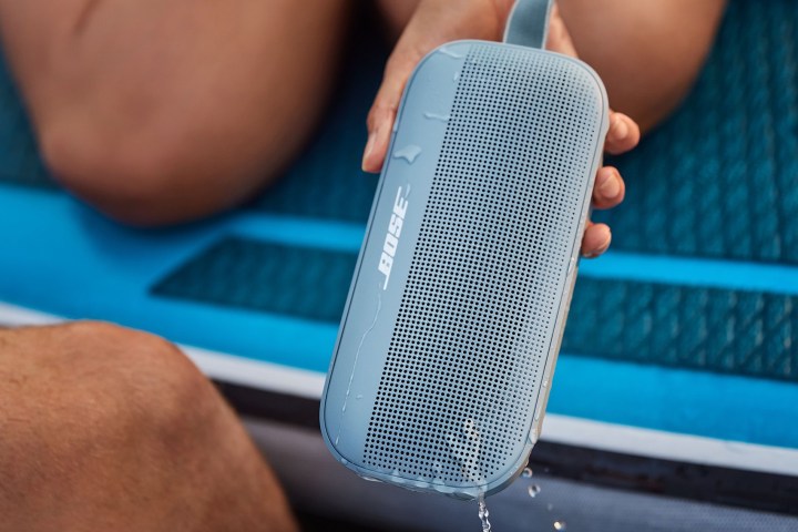 Bose SoundLink Flex Bluetooth speaker in blue.