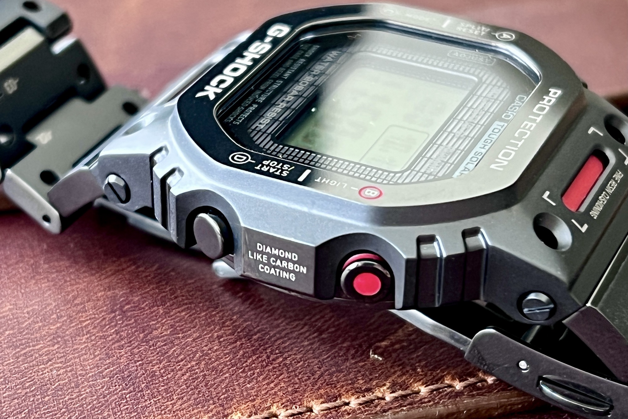 The G Shock GMWB5000TVA's buttons.