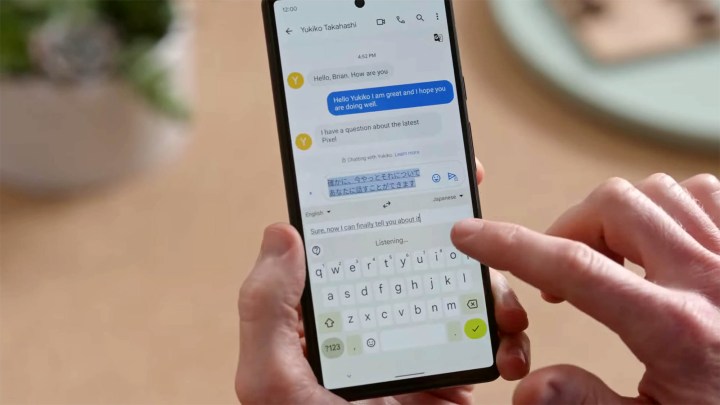 In app translation on the new Google Pixel 6.