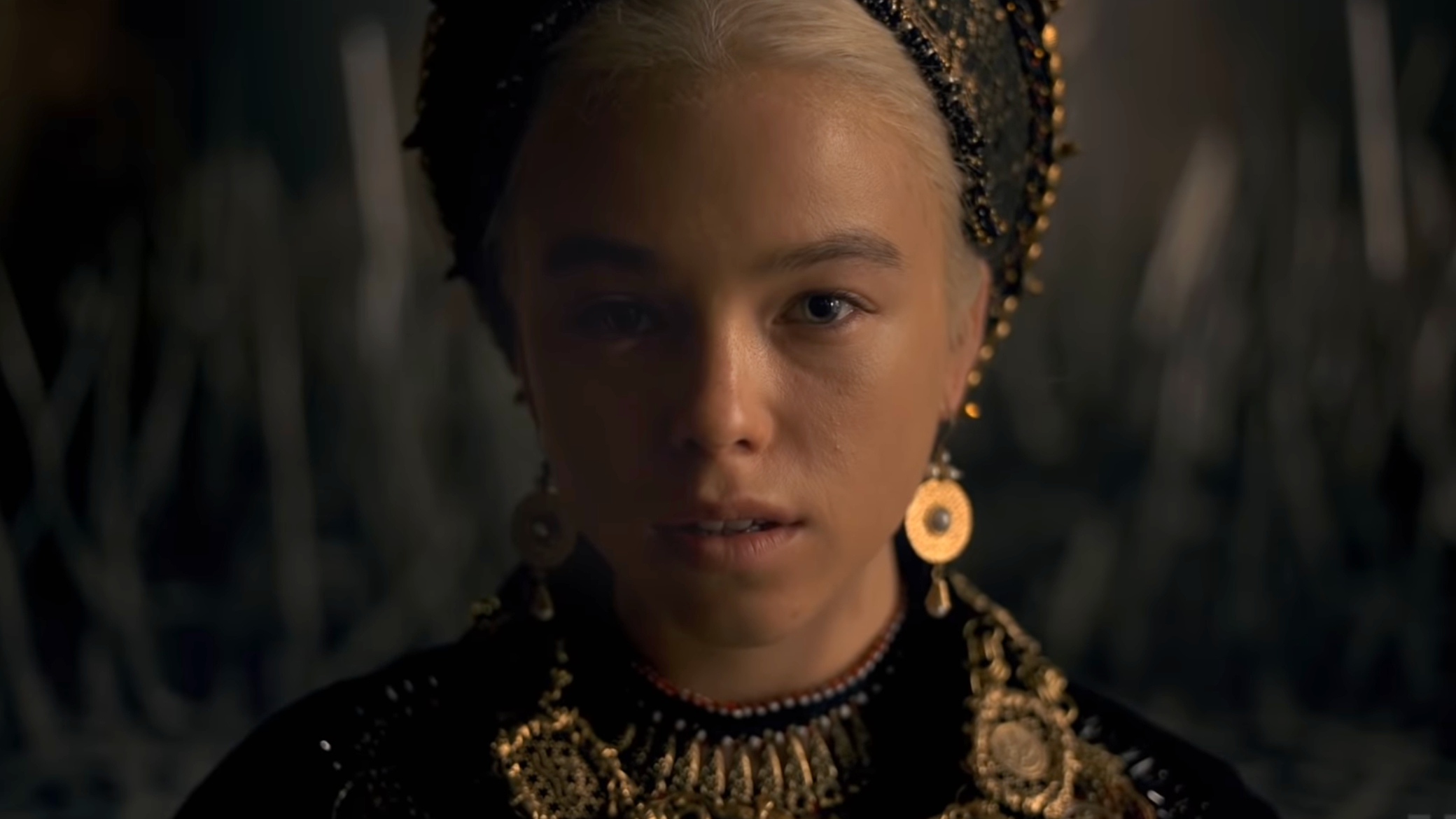 Milly Alcock como Princesa Rhaenyra Targaryen em House of the Dragon.