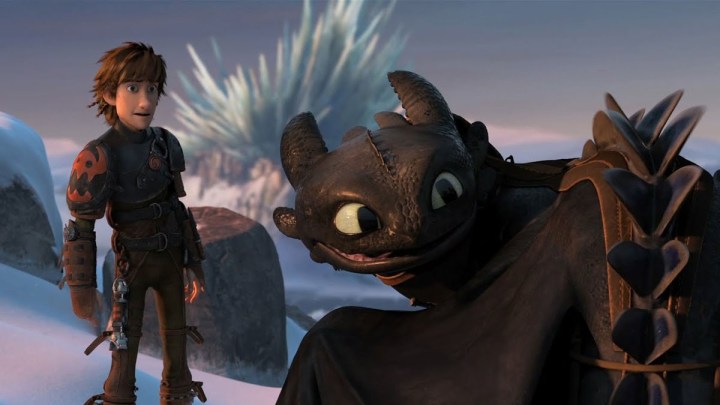 Hiccup and Toothless in How To Train Your Dragon 2.