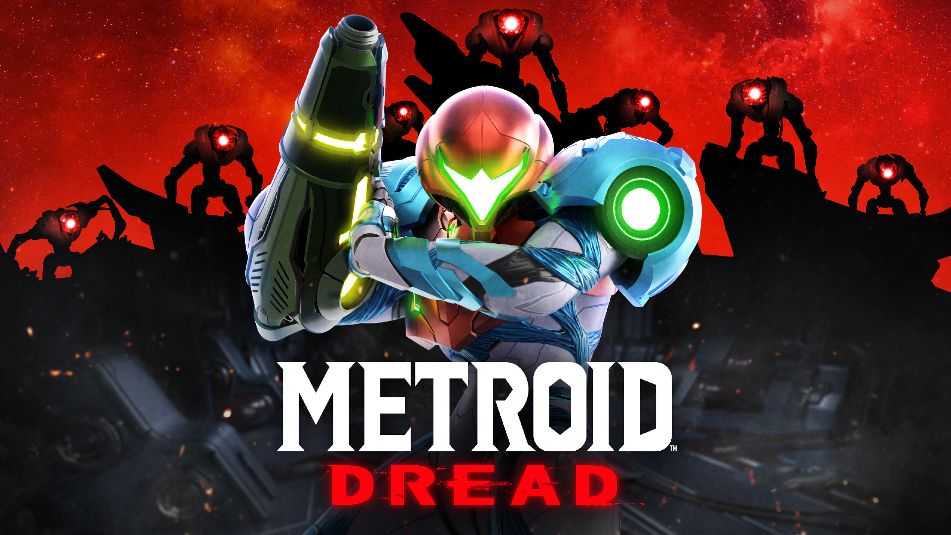 Arte de portada de Metroid Dread.