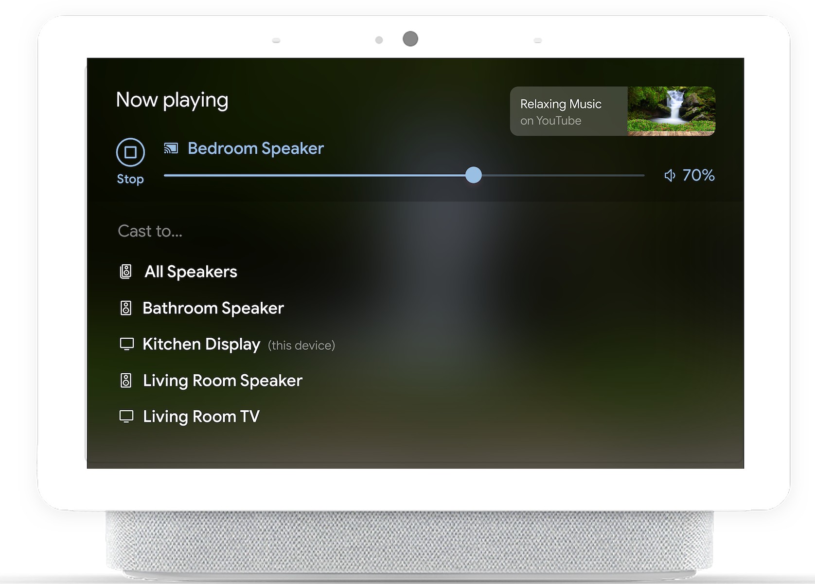 como configurar o Nest Hub do dispositivo Google Home para reproduzir música