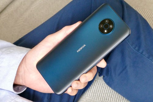 The Nokia G50 in blue.