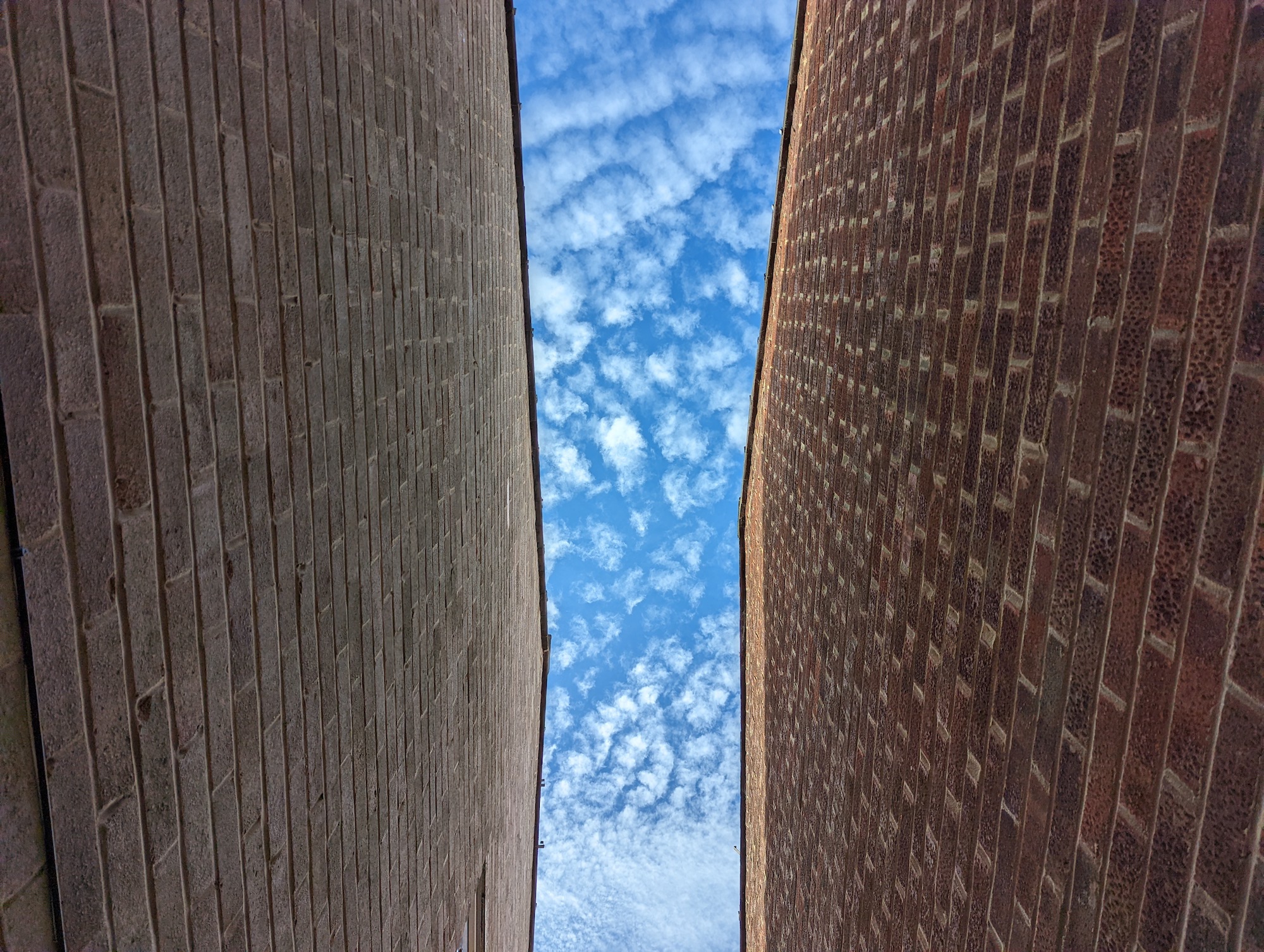 Blue sky and buildings photo taken with the Google Pixel 6 Pro.