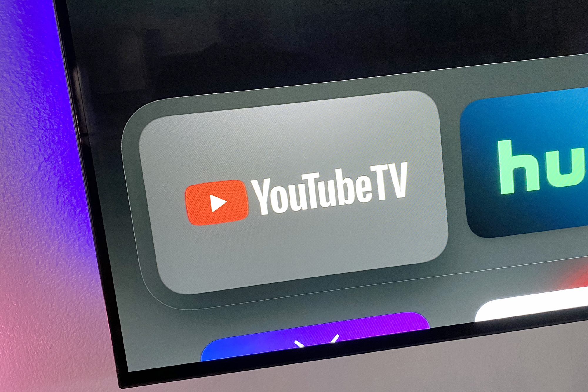 Symbol der YouTube TV-App auf Apple TV.