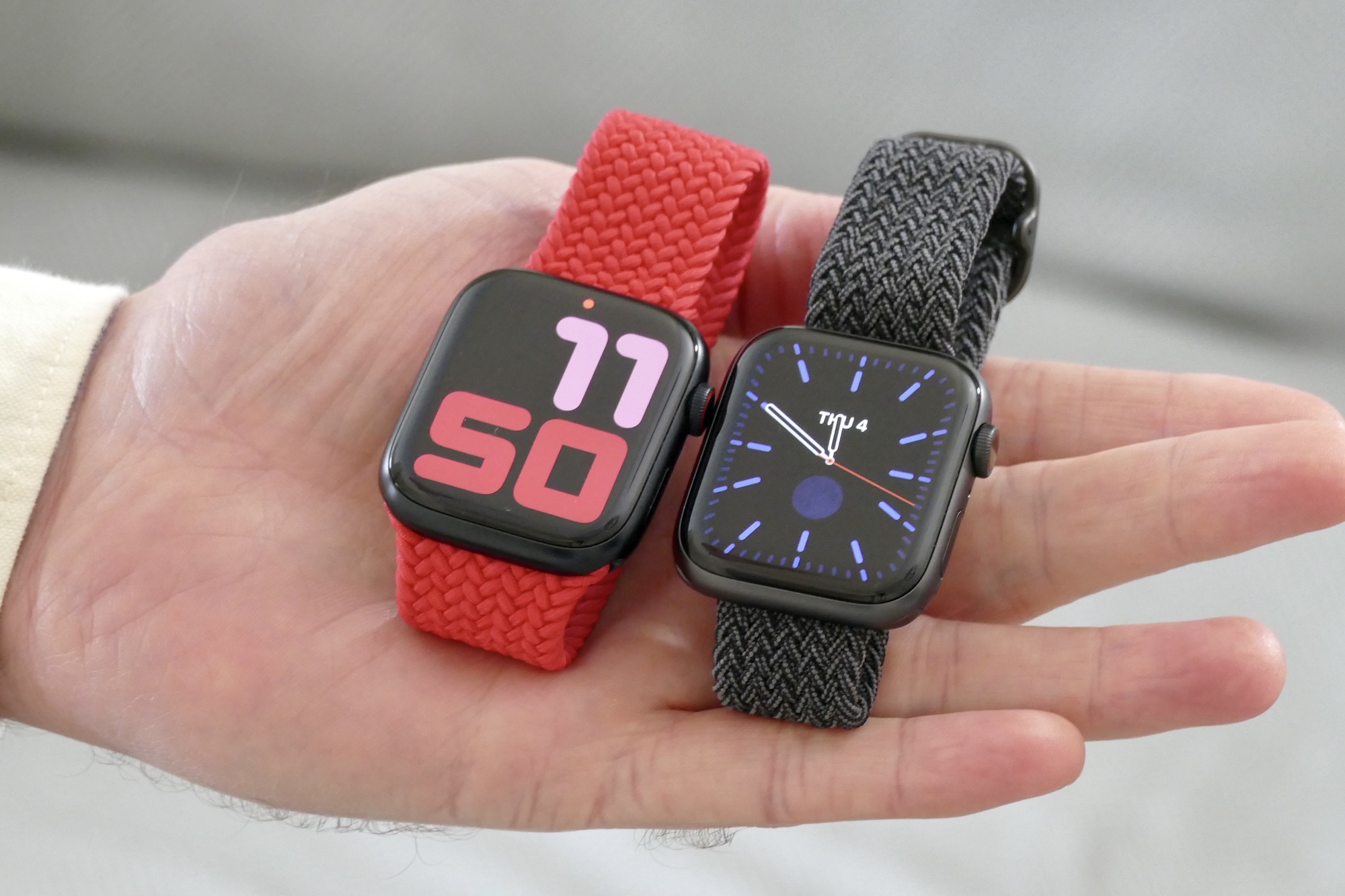 Hybri Sport/Leather Apple Watch Strap - Red