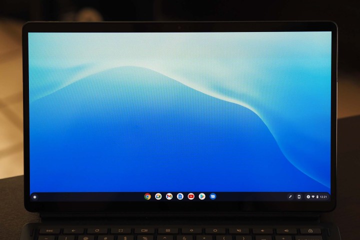 Closeup on the Asus ZenBook 14X OLED display.