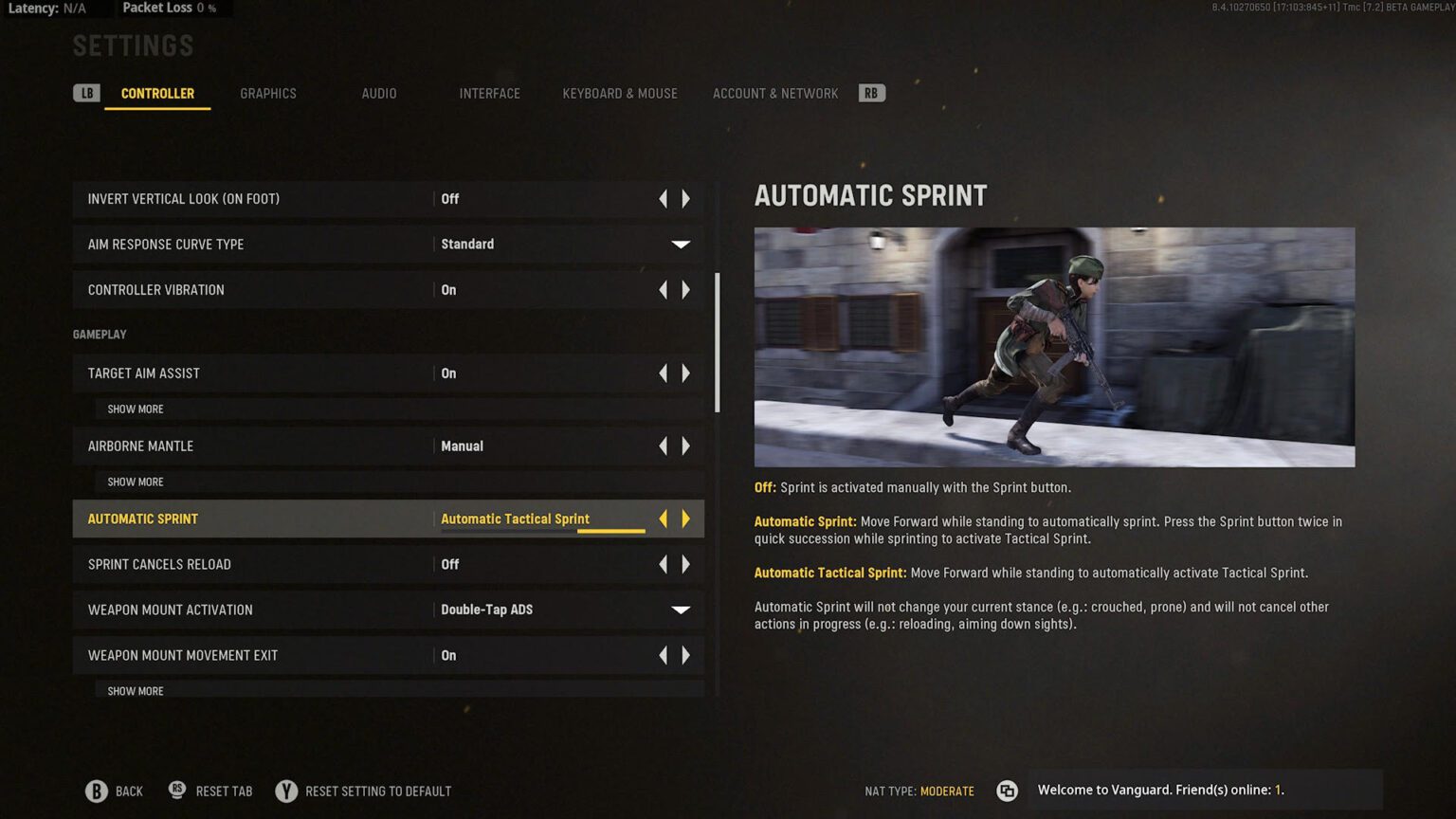 How to Turn on Automatic Tactical Sprint in Call of Duty: Vanguard ...