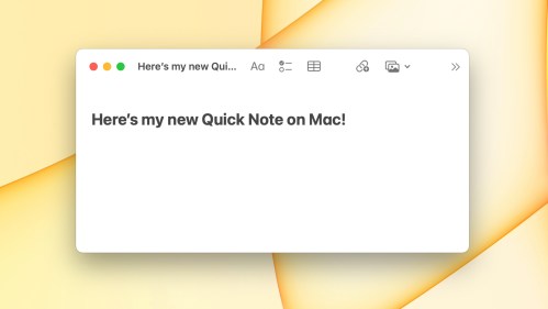 New Quick Note on Mac.
