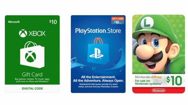 Carte regalo Xbox, PlayStation e Nintendo