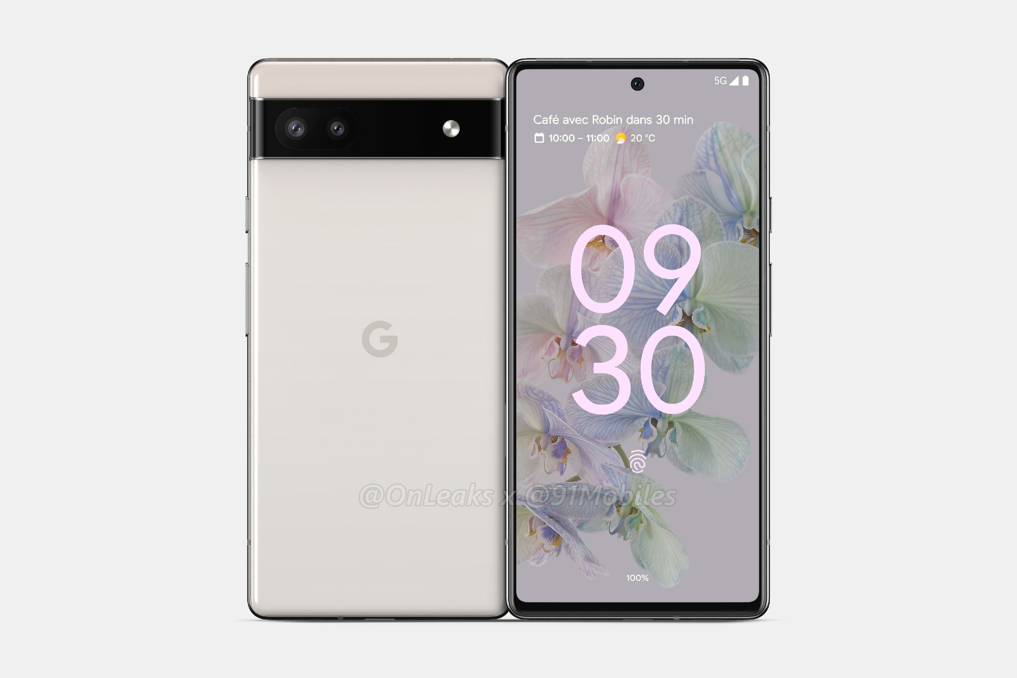 Google Pixel 6a front and rear angles.