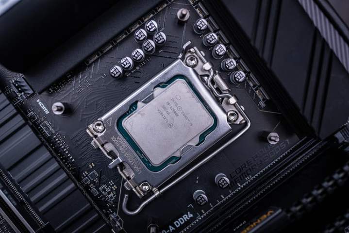 Intel Core i9-12900K in motherboard