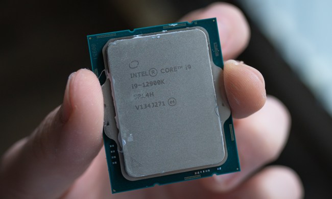 Intel Core i9-12900K between fingers.