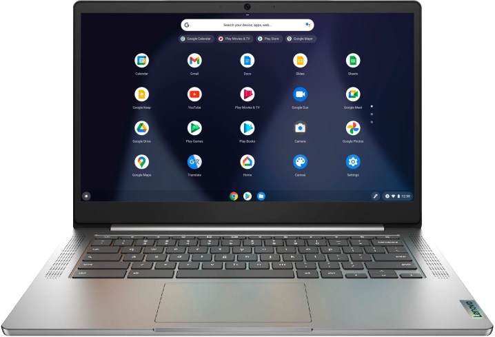 A Lenovo Chromebook displays all its apps.