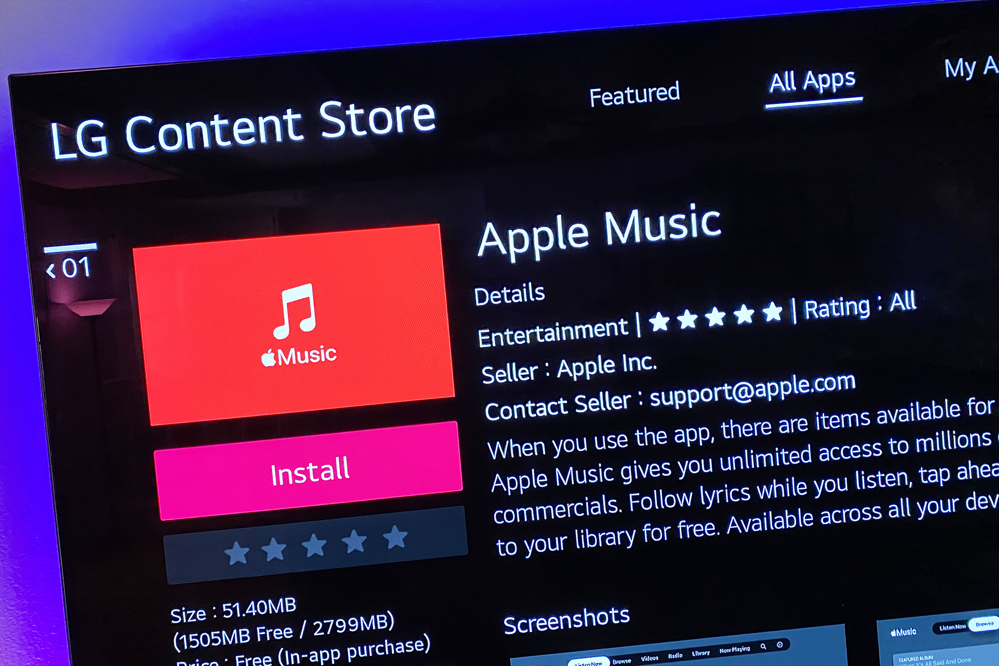 LG's WebOS TVs Finally Get A Native Music App | Digital Trends