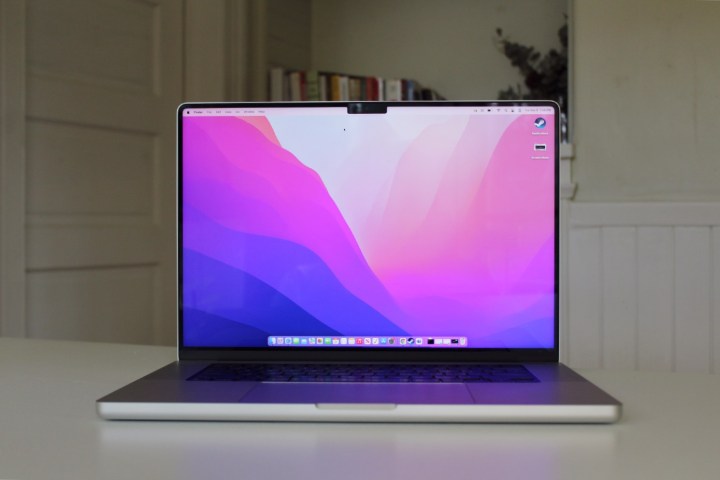 The screen of the 2021 MacBook Pro.