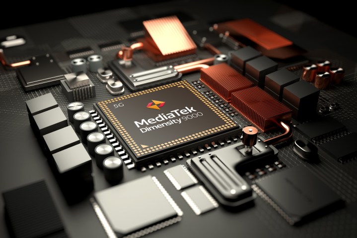 A render of the MediaTek Dimensity 900 processor.